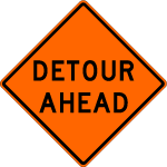 Detour (distance) Sign - W20-2